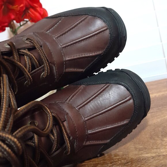 SOLD🟠🟠🟠🟠🟠🟠UGG Tall Adirondack Women's Boots Dark Brown Black Size 8 - Picture 13 of 16